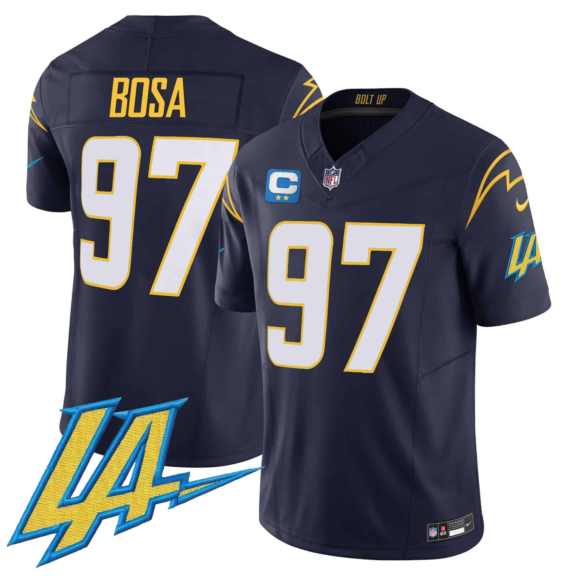 Men Los Angeles Chargers #97 Bosa Drak Blue 2024 Nike Vapor Limited NFL Jersey->indianapolis colts->NFL Jersey